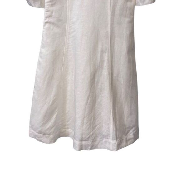 Parker  Womens  Kiera Mini Dress Size 2 XS in White Linen Blend - Picture 8 of 14